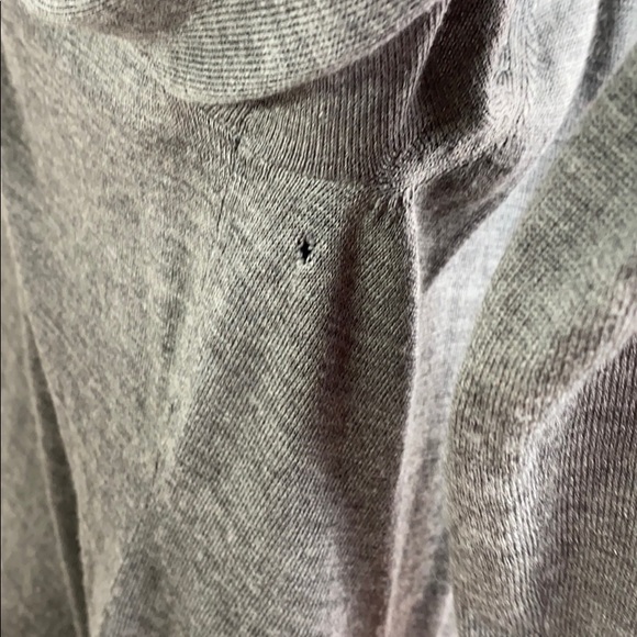 LOFT Gray Long Cardigan With Ruffled Edges - Picture 6 of 7